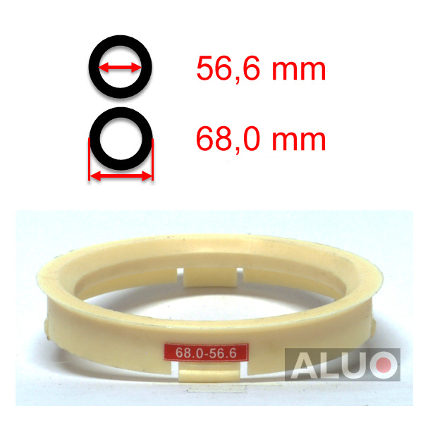 Vymezovací - středící kroužky 68,0 - 56,6 mm ( 68.0 - 56.6 ) - doprava zdarma